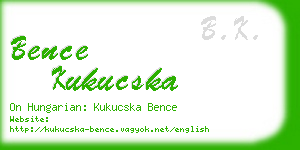 bence kukucska business card